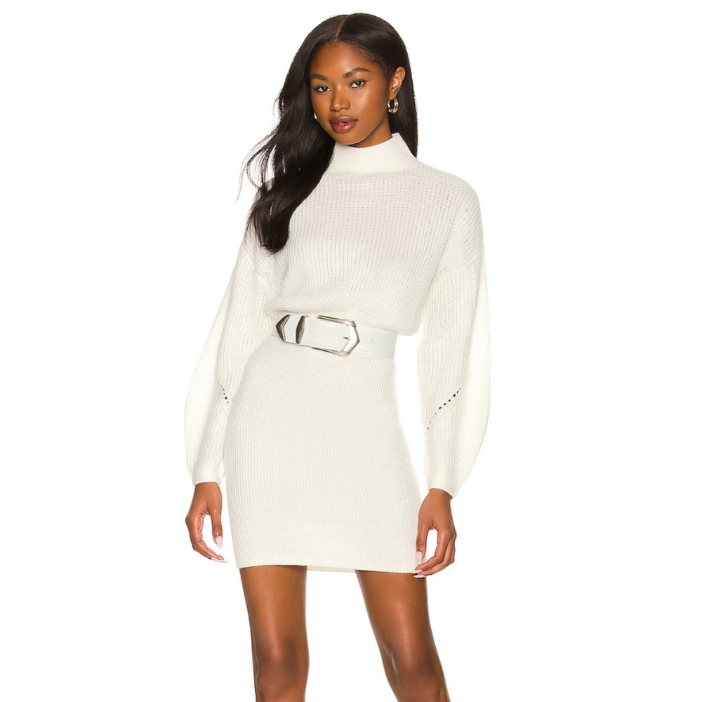 MAJORELLE Revolve Monette Knit Sweater Dress Ivory Cream White Size XL